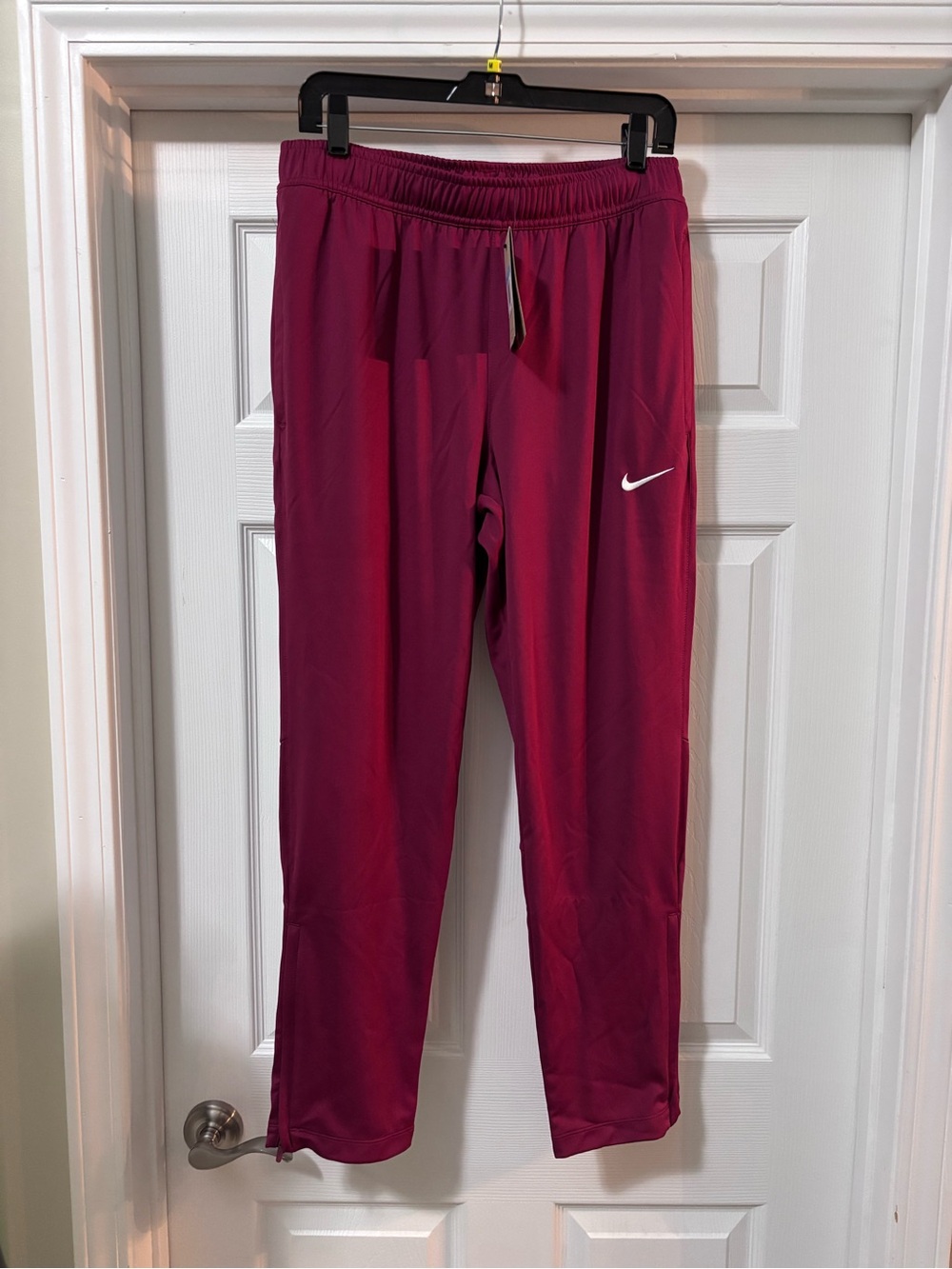 Nike Women’s Maroon Track Joggers with White Swoosh